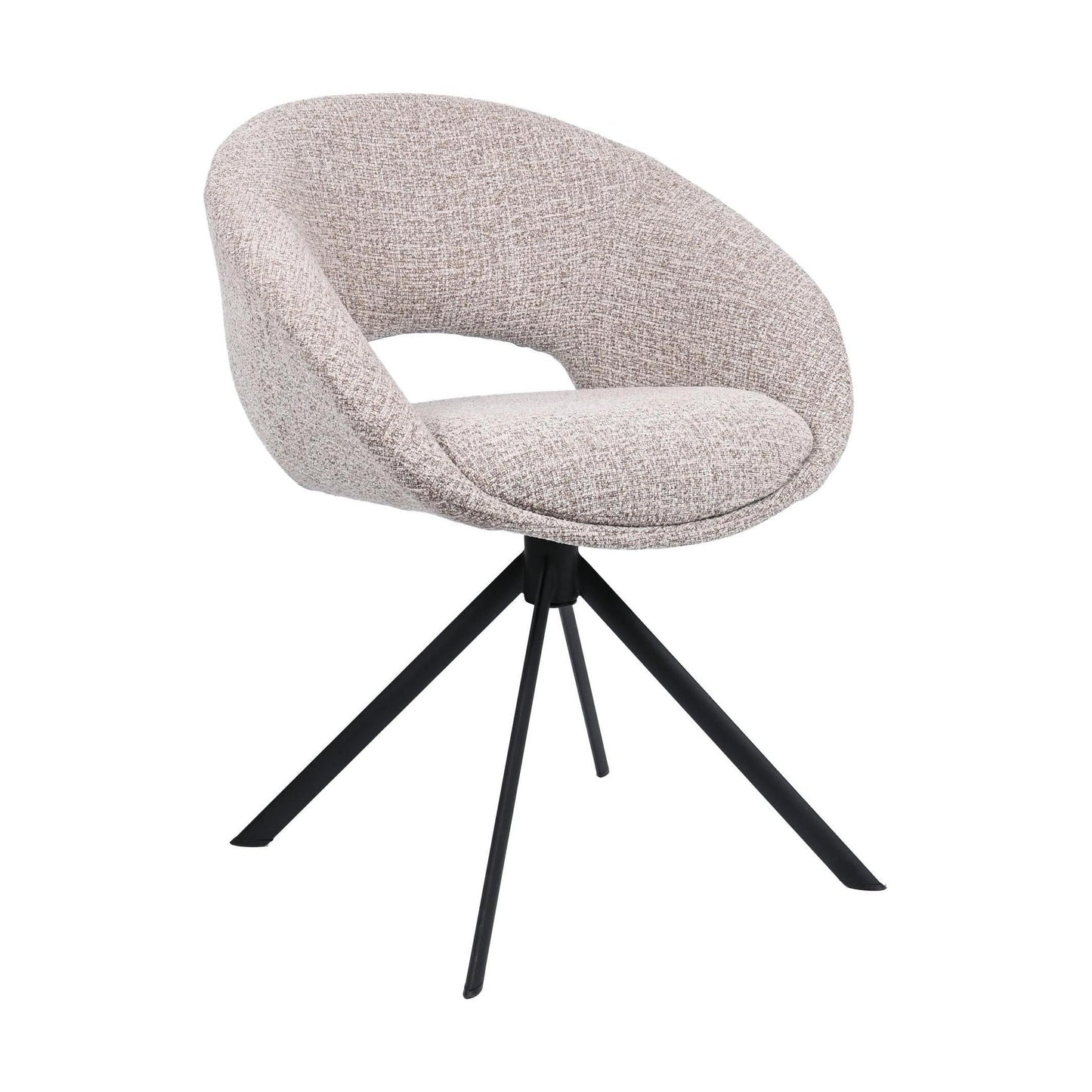 HelloChair HC19 Tovi eetkamerstoel spinpoot zwart Global Sand
