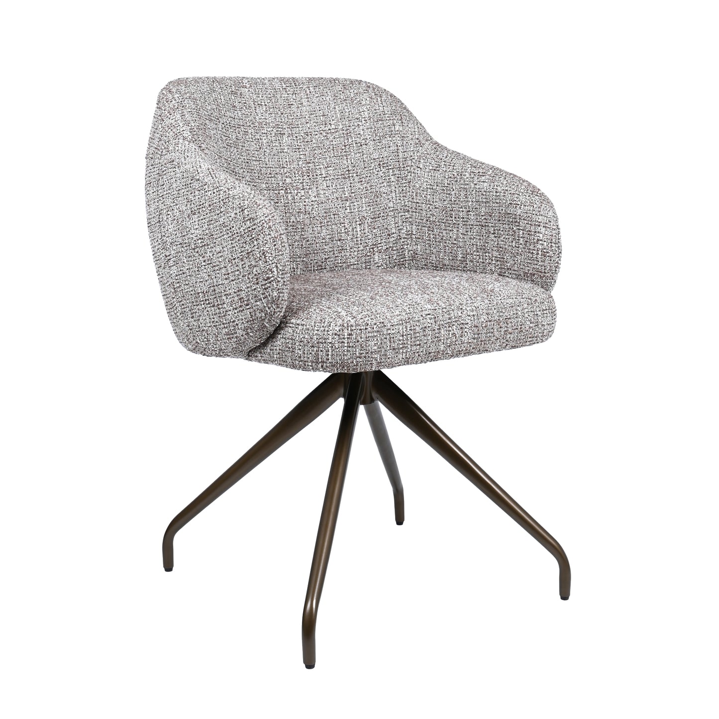 HelloChair HC05 Shulby eetkamerstoel Field Brown spinpoot anodic brown
