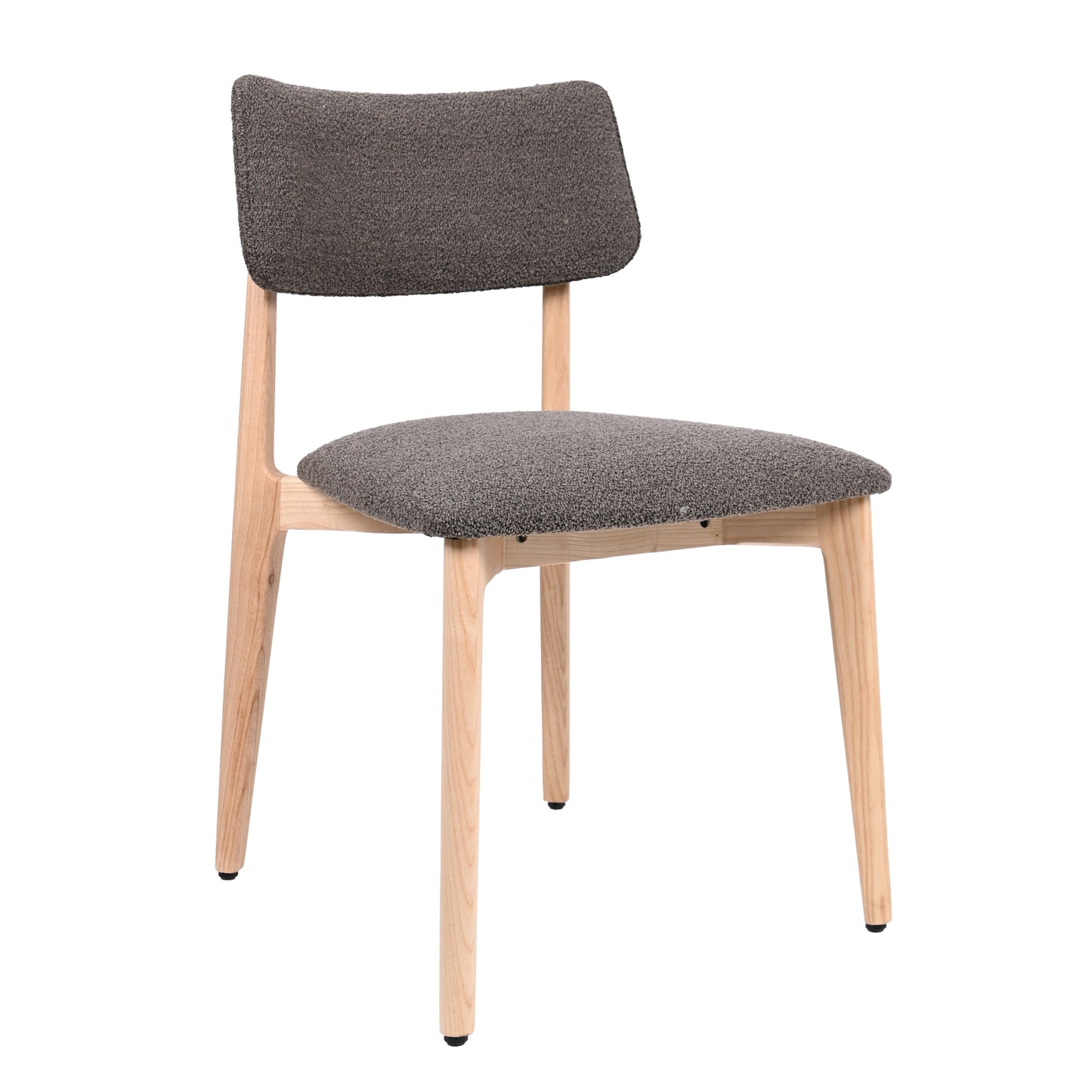 HelloChair HC118 Luni eetkamerstoel Alpine Dark Brown poot essen naturel