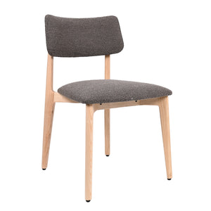 HelloChair HC118 Luni eetkamerstoel Alpine Dark Brown poot essen naturel