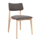 HelloChair HC118 Luni eetkamerstoel Alpine Dark Brown poot essen naturel