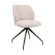 HelloChair HC21 Rivi eetkamerstoel Lake Linen spinpoot anodic brown
