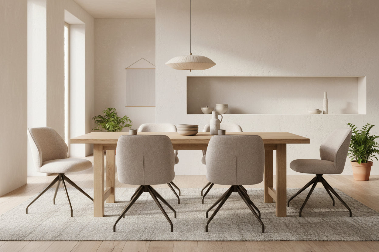 HelloChair HC21 Rivi eetkamerstoel Lake Oats spinpoot anodic brown