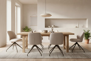 HelloChair HC21 Rivi eetkamerstoel Lake Oats spinpoot anodic brown