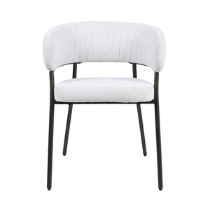 HelloChair Lovi eetkamerstoel Beach Beige poot dark brown