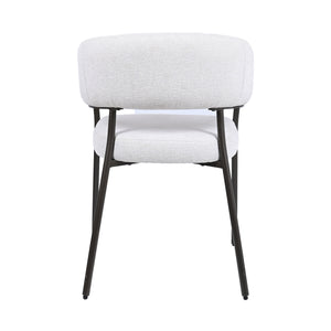 HelloChair Lovi eetkamerstoel Beach Beige poot dark brown