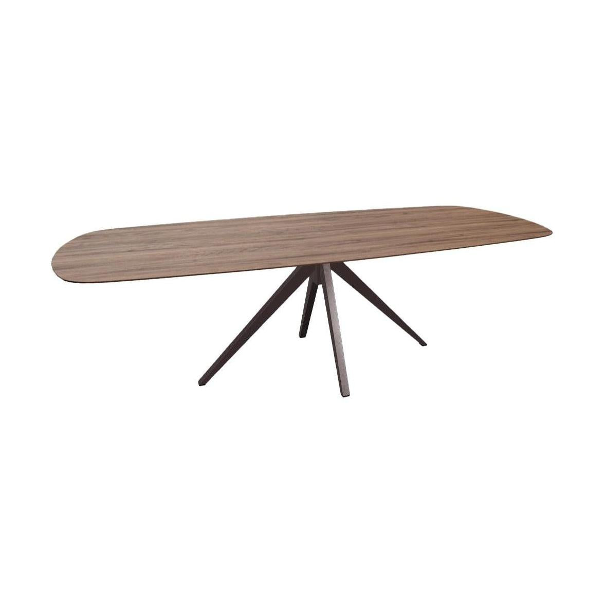 HelloTable Mido eettafel Deens Ovaal 240x100 cm noten mat mocca