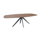HelloTable Mido eettafel Semi Ovaal 220x110 cm noten mat black