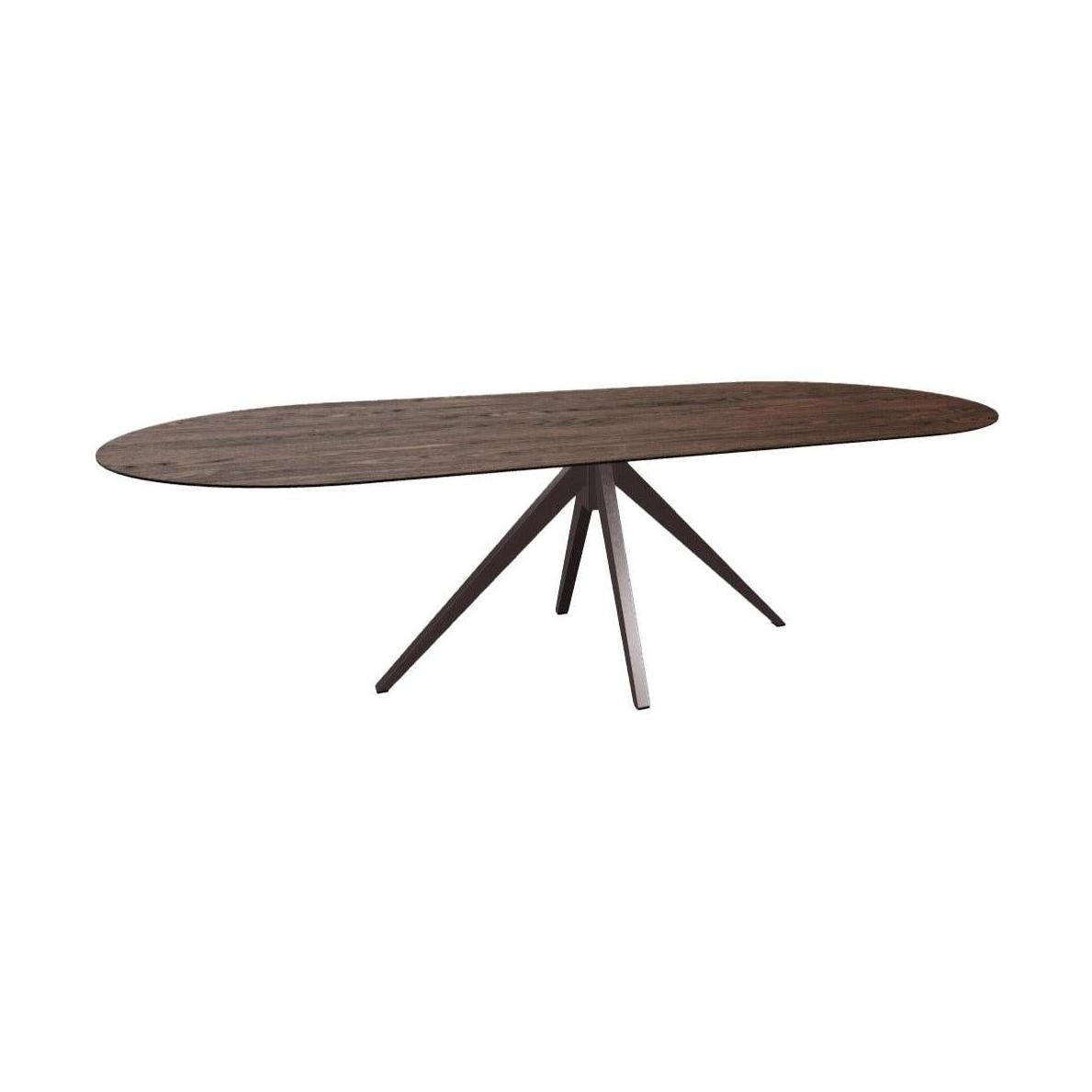 HelloTable Mido eettafel Plat Ovaal 260x100 cm eiken dark stained mocca