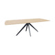 HelloTable Mido eettafel Semi Rechthoekig 220x100 cm eiken naturel black