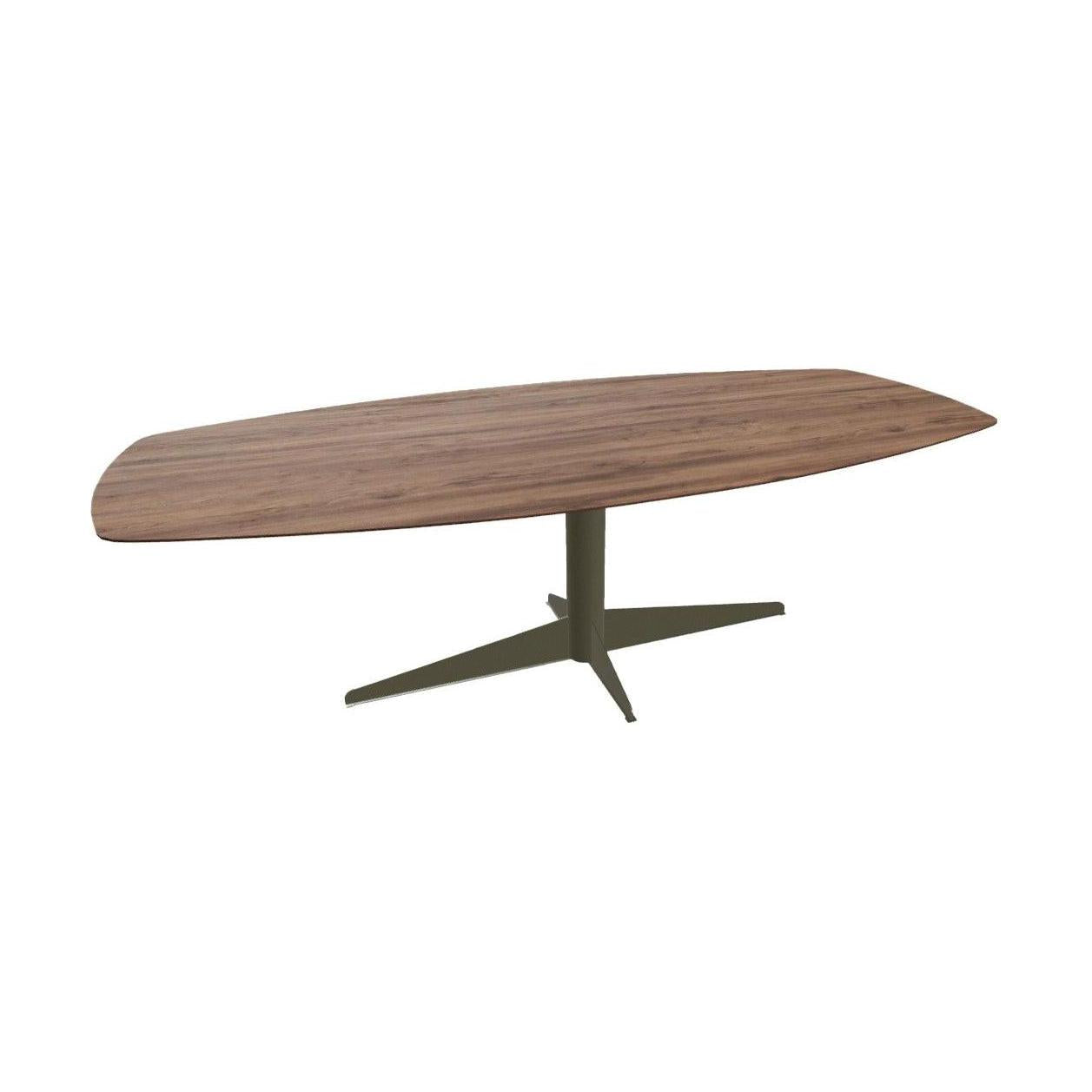 HelloTable Volo eettafel Semi Ovaal 240x110 cm noten mat magnum