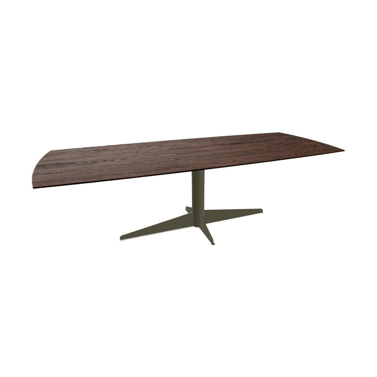 HelloTable Volo eettafel Semi Rechthoekig 250x100 cm eiken dark stained magnum