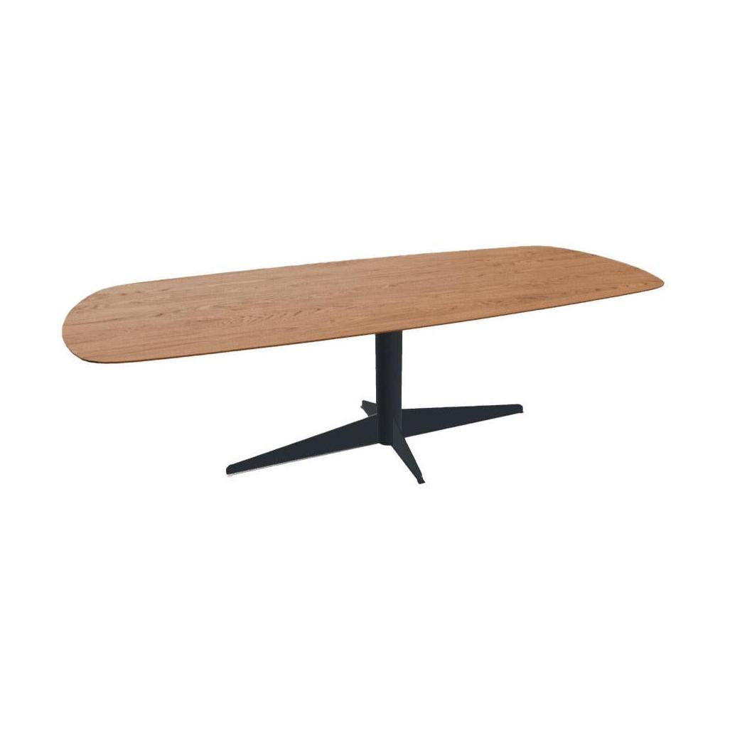 HelloTable Volo eettafel Deens Ovaal 240x100 cm eiken tabacco black