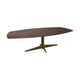 HelloTable Volo eettafel Semi Ovaal 240x120 cm eiken dark stained bronze antique