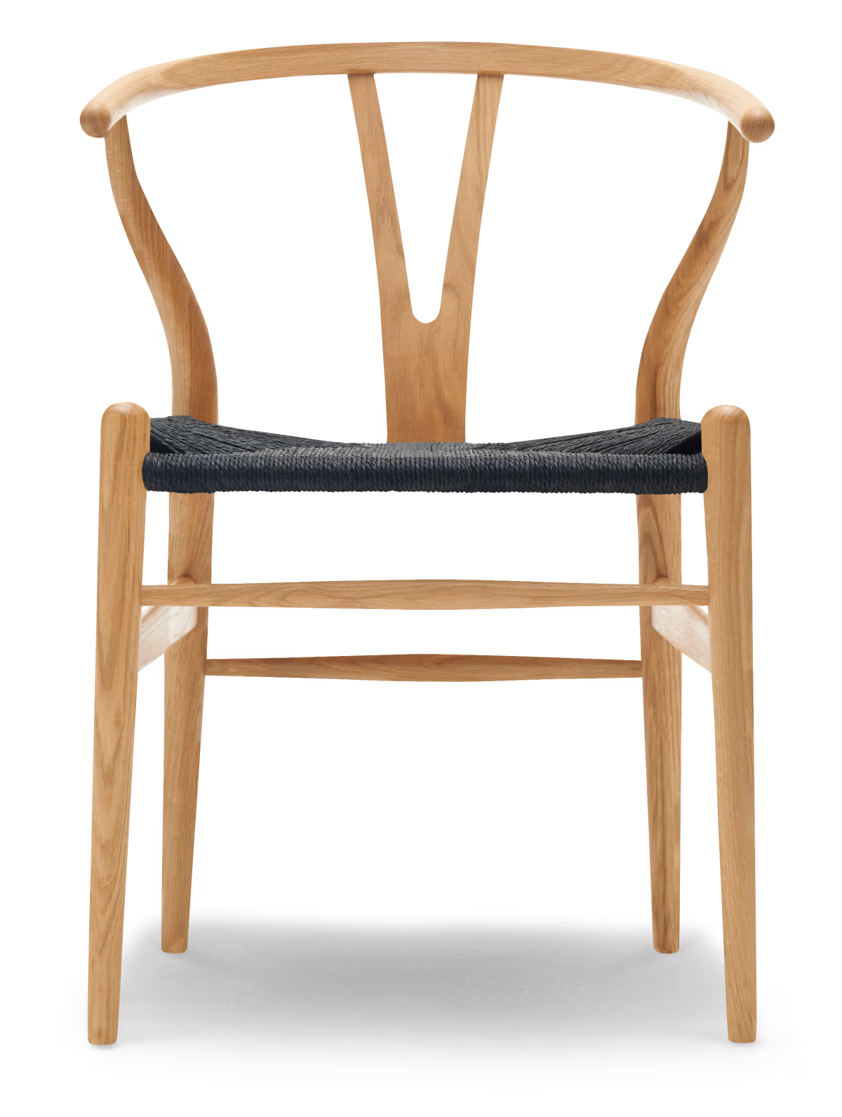 Carl Hansen & Søn CH24 Wishbone Stoel - Geolied eikenhout met zwarte zitting