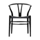 Carl Hansen & Søn CH24 Wishbone Stoel - Gekleurd eikenhout Zwart met zwarte zitting