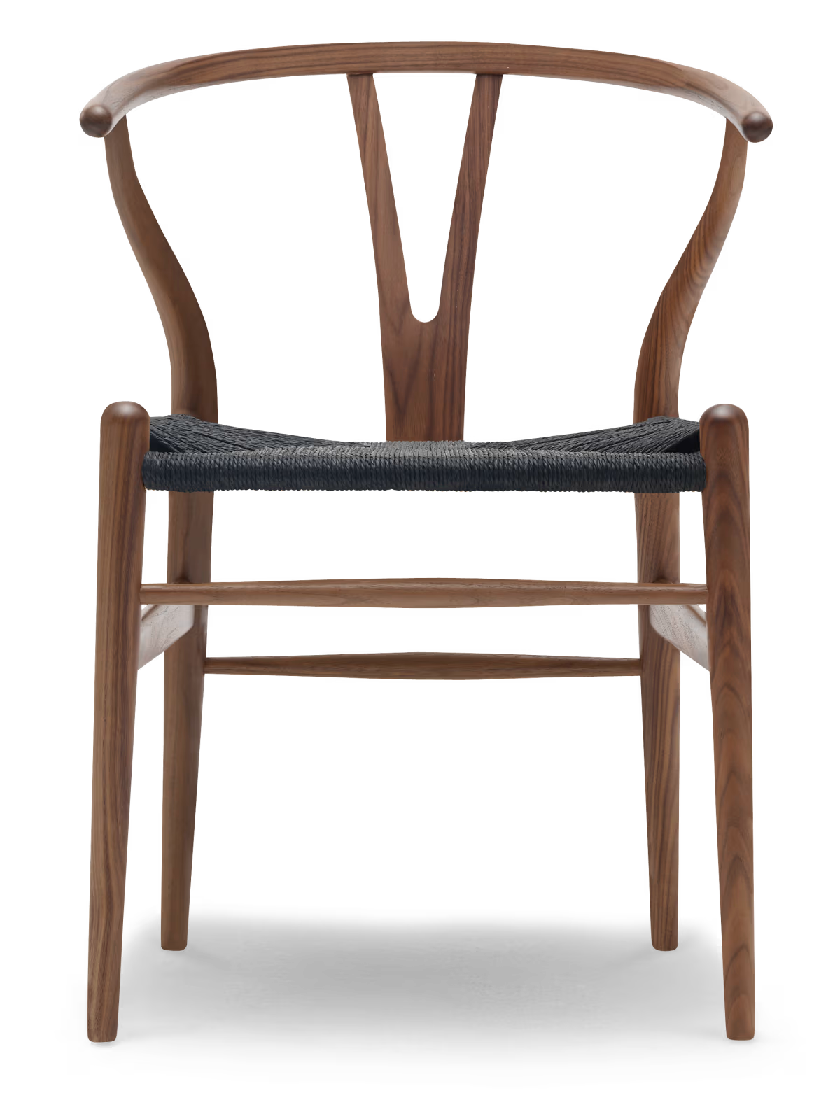 Carl Hansen & Søn CH24 Wishbone Stoel - Geolied walnoothout met zwarte zitting