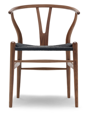 Carl Hansen & Søn CH24 Wishbone Stoel - Geolied walnoothout met zwarte zitting