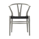 Carl Hansen & Søn CH24 Wishbone Stoel - Colours Silver Grey met zwarte zitting