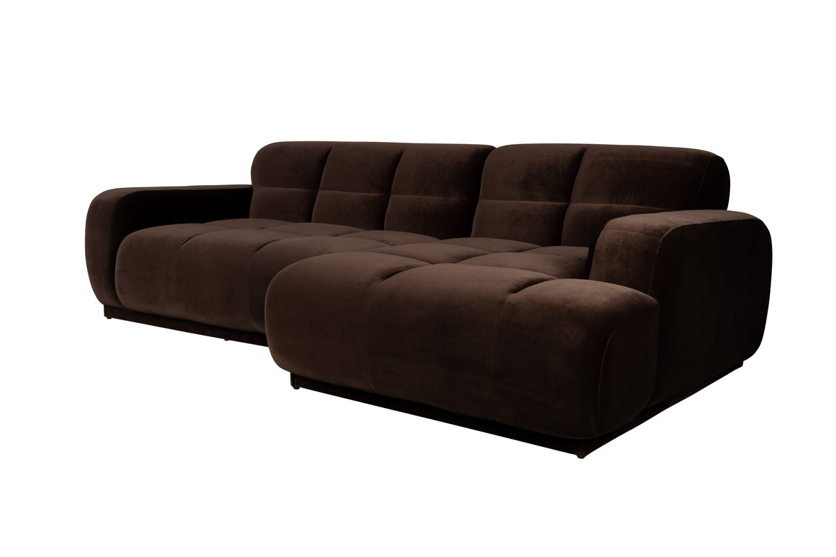 Zuiver Hazel 3,5-zitsbank Chaise Longue rechts Bruin