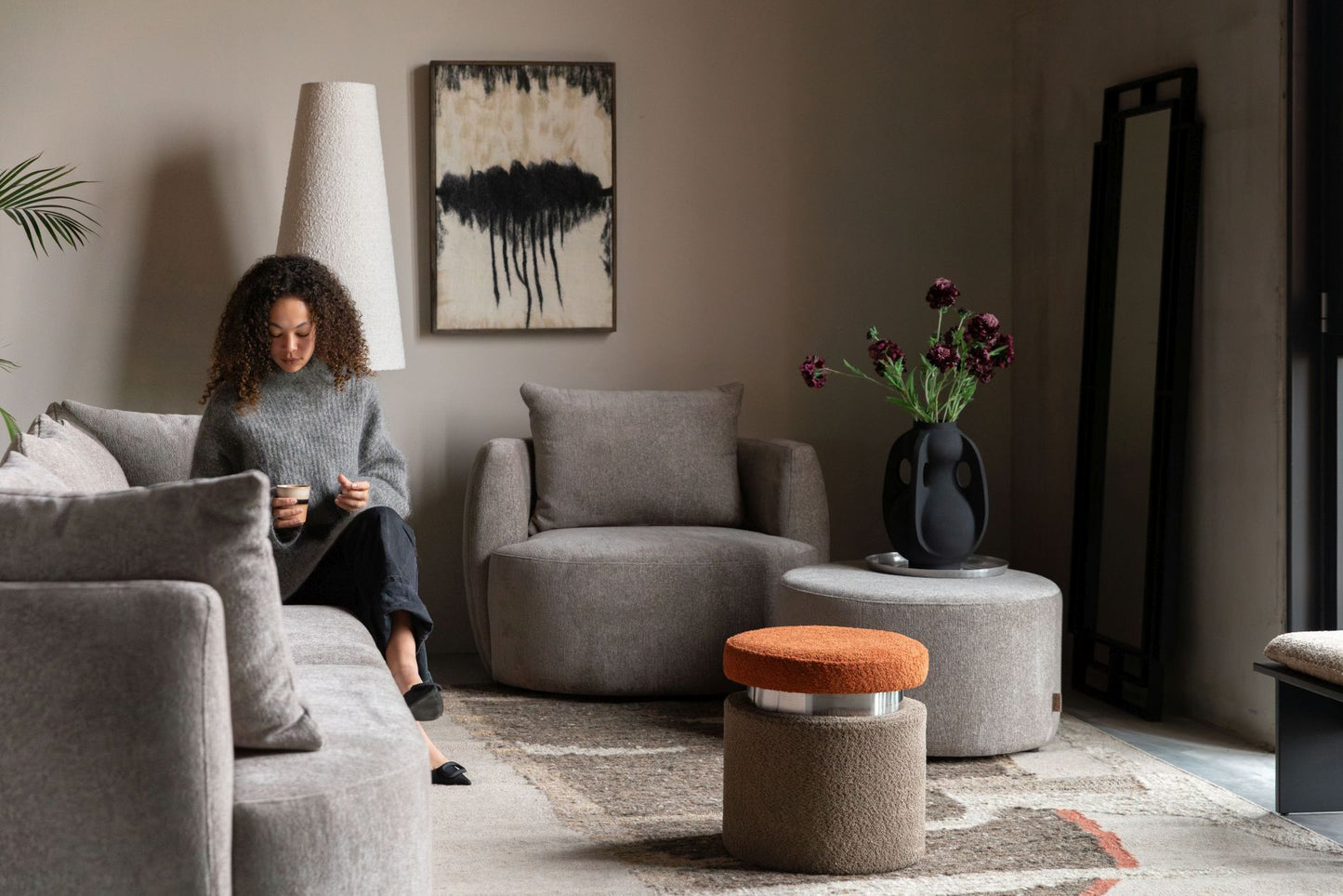 Dutchbone Rocca fauteuil Cappuccino