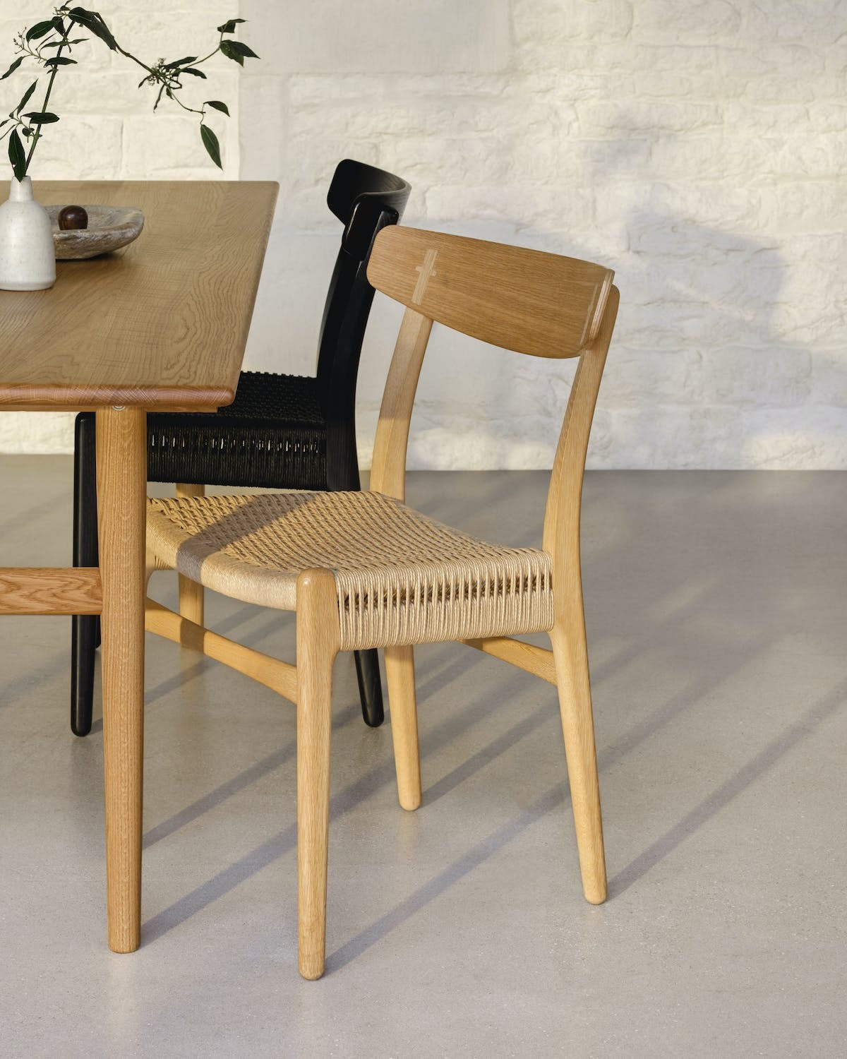 Carl Hansen & Søn CH23 Stoel, gekleurd eikenhout zwart