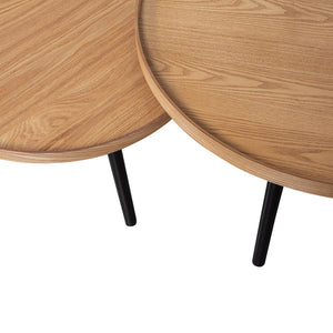 WOOOD Mesa bijzettafel Ø78 cm Naturel