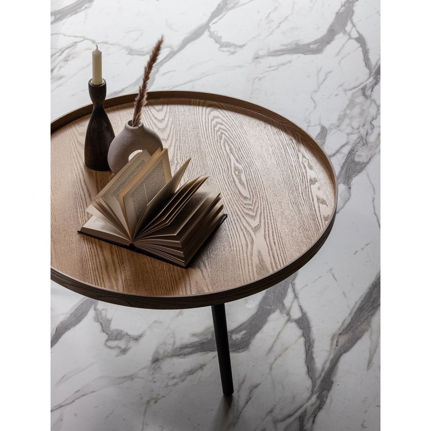 WOOOD Mesa bijzettafel Ø78 cm Naturel