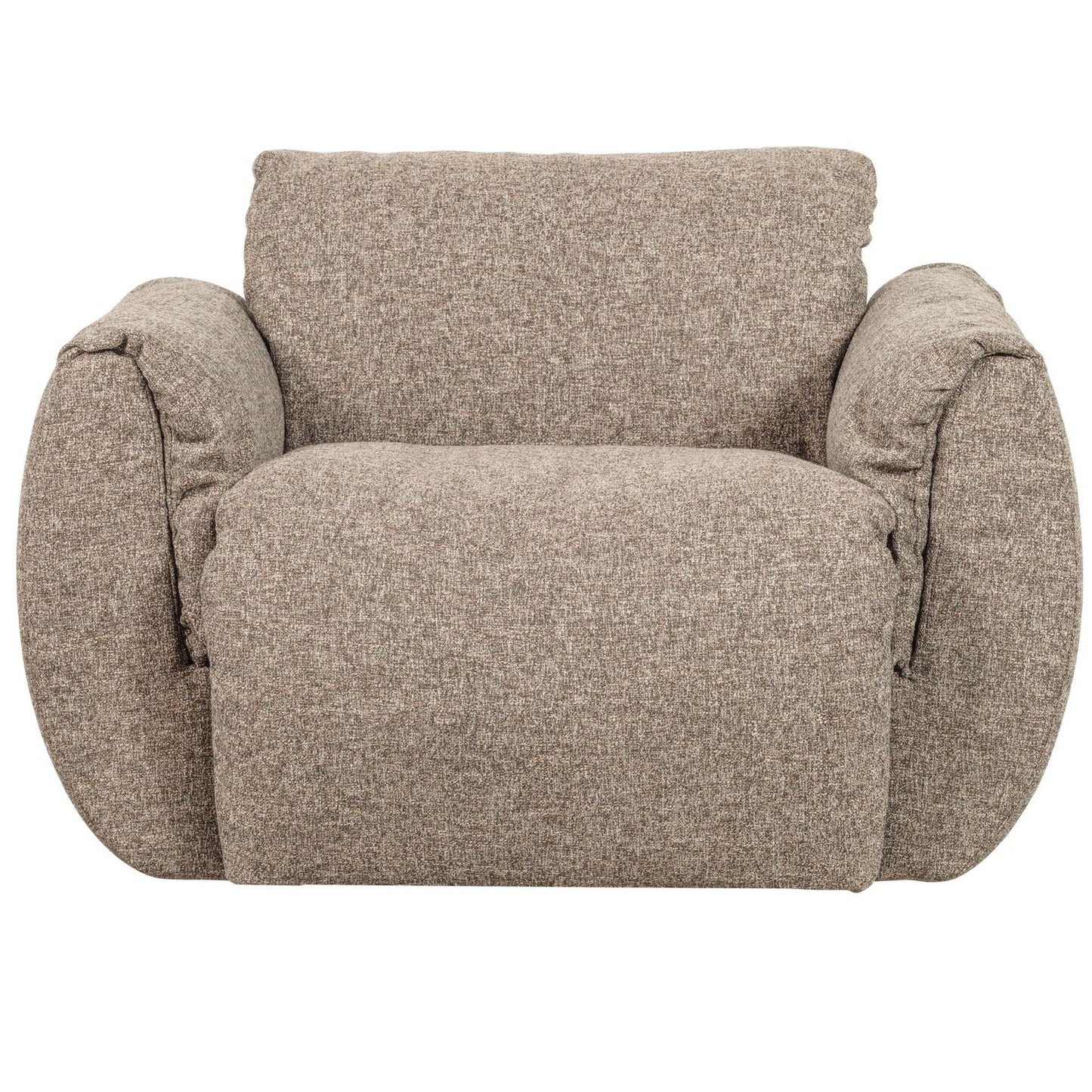 WOOOD Baggy draaifauteuil geweven Bruin Melange