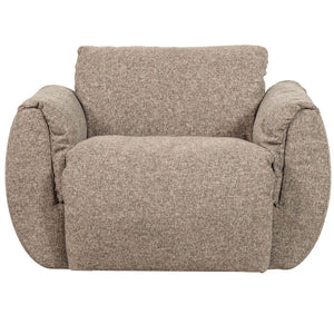 WOOOD Baggy draaifauteuil geweven Bruin Melange