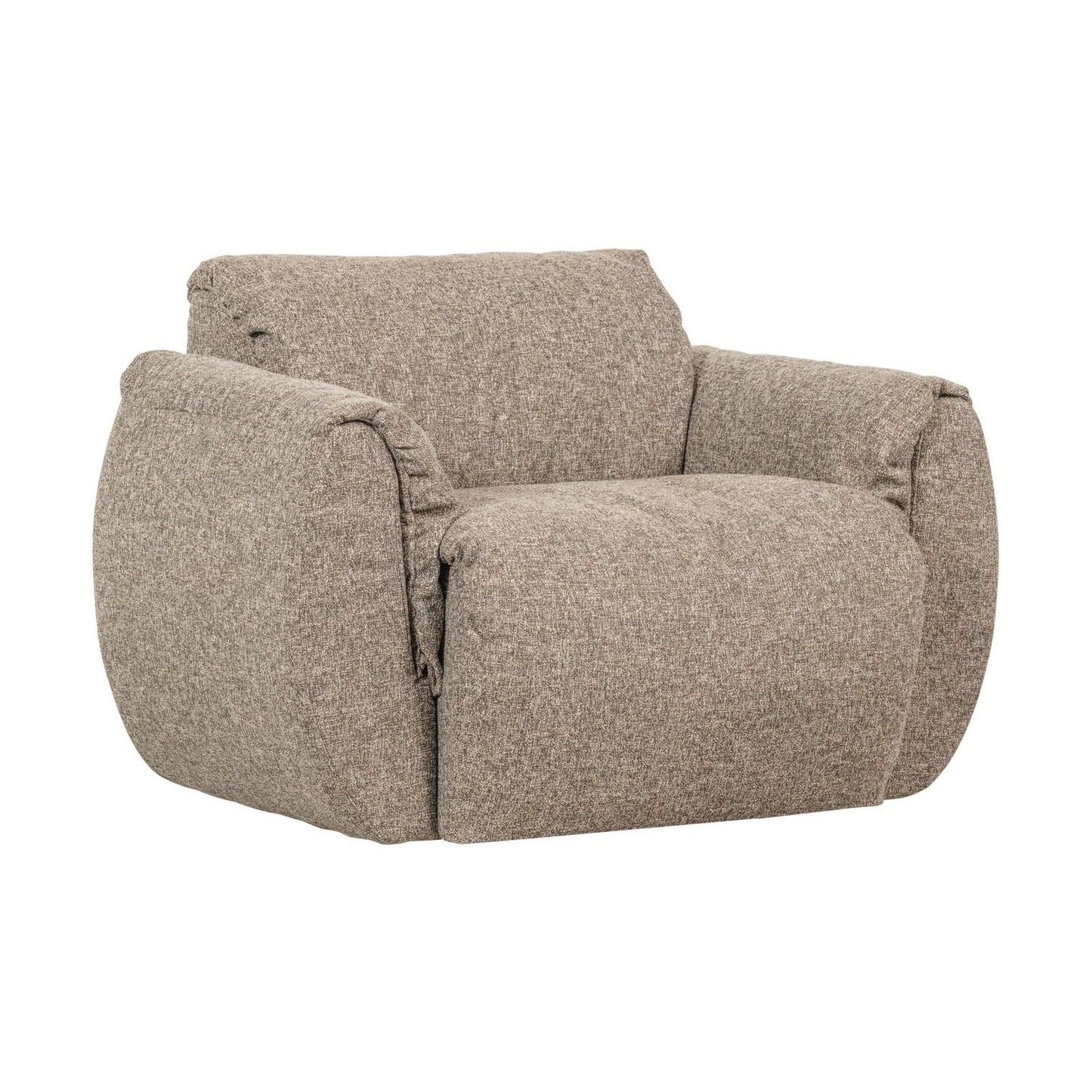 WOOOD Baggy draaifauteuil geweven Bruin Melange