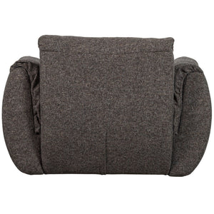 WOOOD Baggy draaifauteuil geweven Warmgrijs Melange
