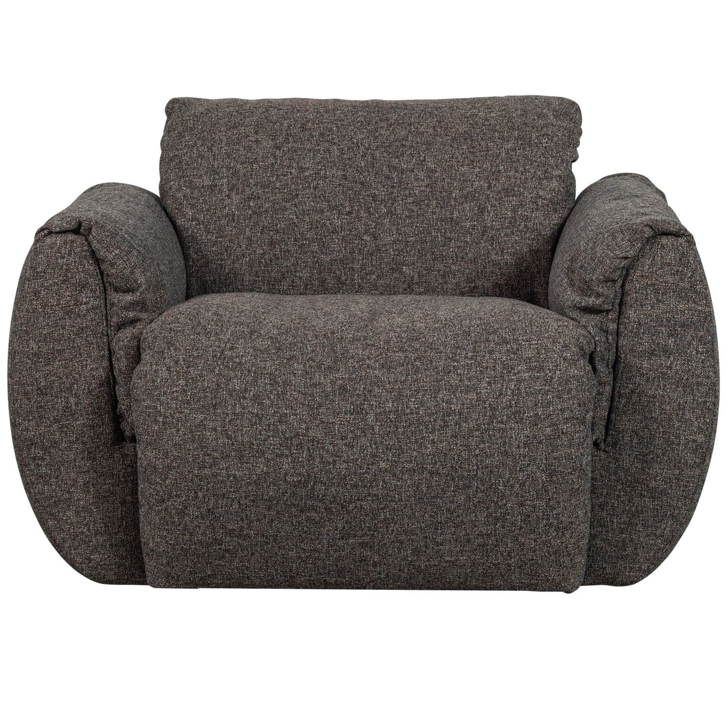 WOOOD Baggy draaifauteuil geweven Warmgrijs Melange