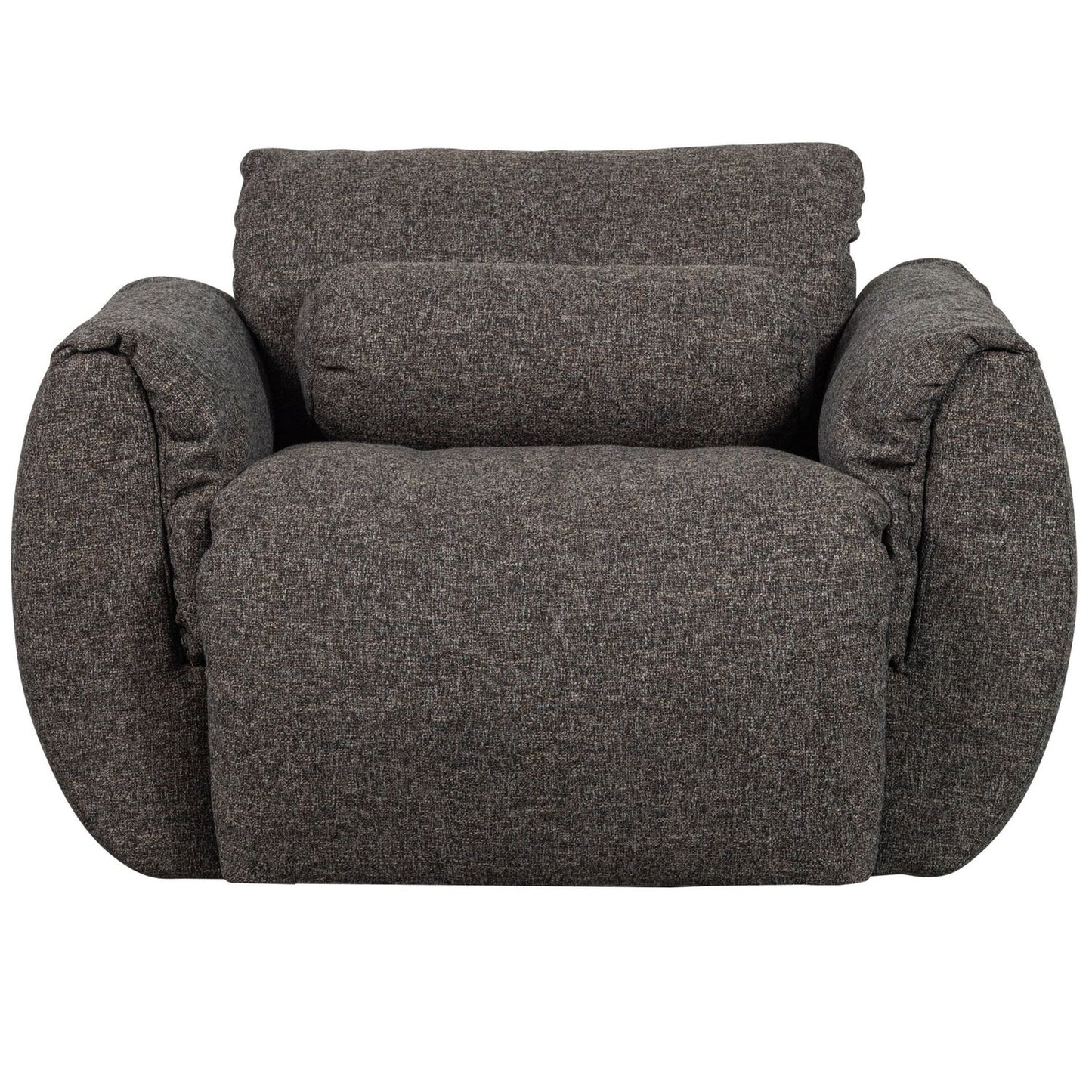 WOOOD Baggy draaifauteuil geweven Warmgrijs Melange