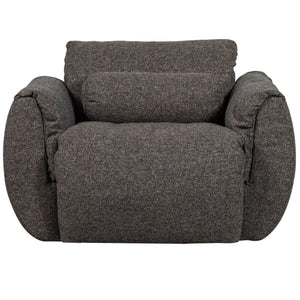 WOOOD Baggy draaifauteuil geweven Warmgrijs Melange
