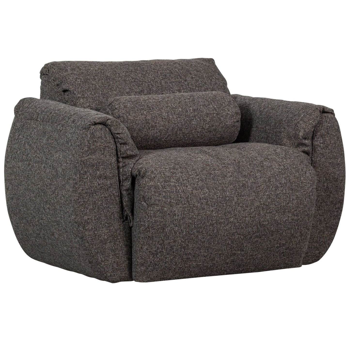WOOOD Baggy draaifauteuil geweven Warmgrijs Melange