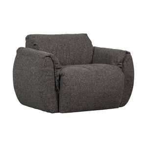 WOOOD Baggy draaifauteuil geweven Warmgrijs Melange