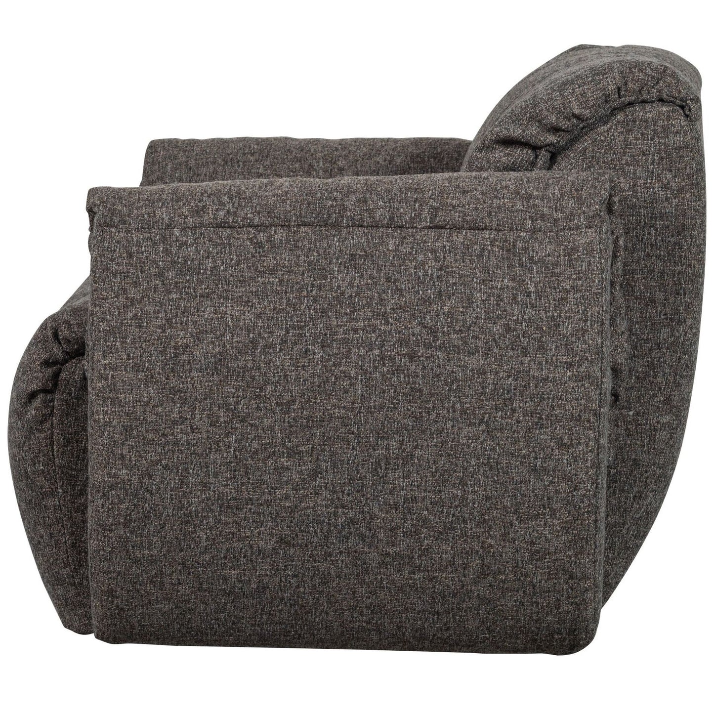 WOOOD Baggy draaifauteuil geweven Warmgrijs Melange