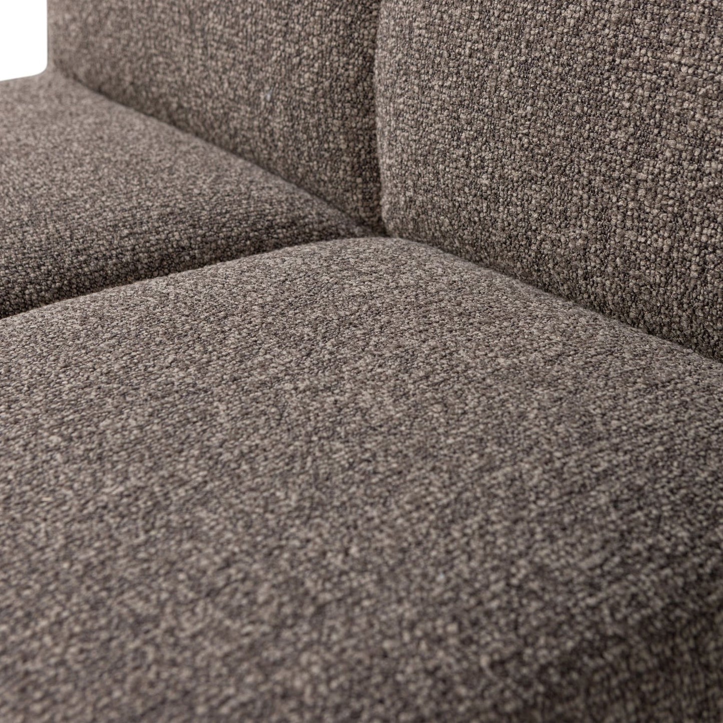 WOOOD Mojo eetkamerbank 84 cm met rugleuning bouclé Bruin Melange