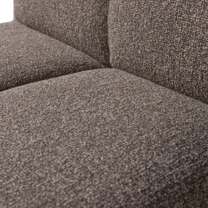 WOOOD Mojo eetkamerbank 84 cm met rugleuning bouclé Bruin Melange