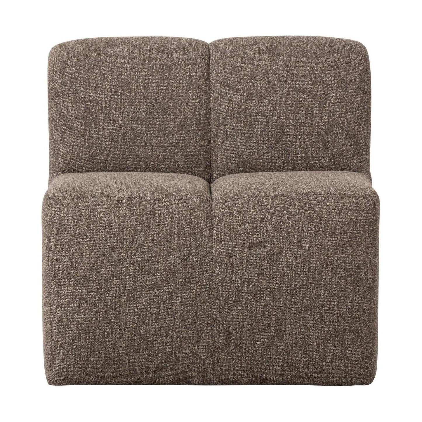 WOOOD Mojo eetkamerbank 84 cm met rugleuning bouclé Bruin Melange
