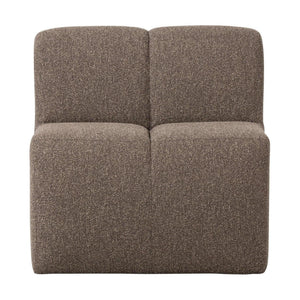 WOOOD Mojo eetkamerbank 84 cm met rugleuning bouclé Bruin Melange