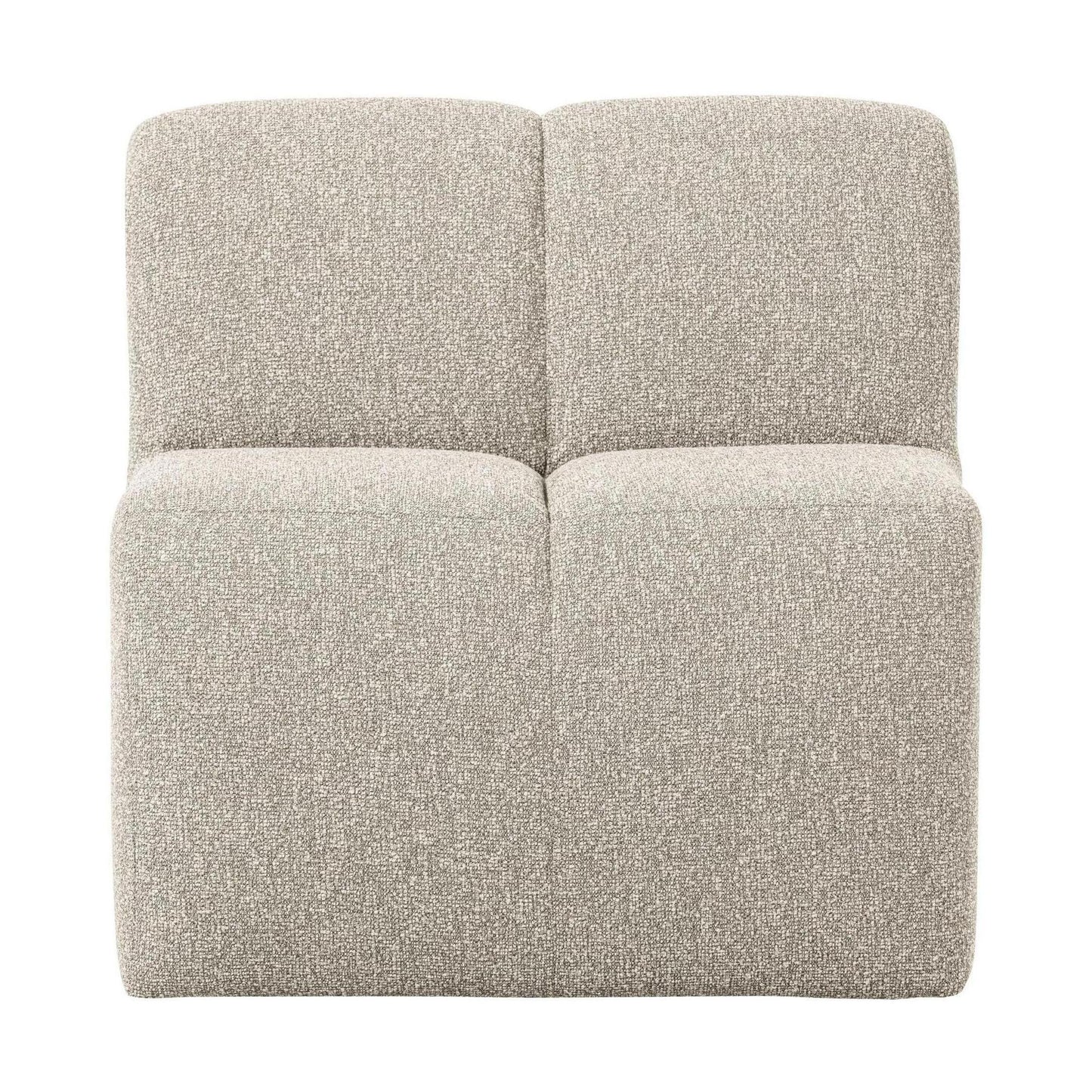 WOOOD Mojo eetkamerbank 84 cm met rugleuning bouclé Beige Melange