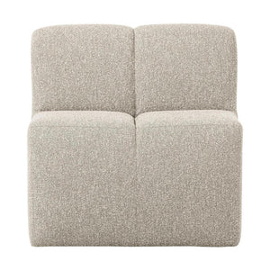 WOOOD Mojo eetkamerbank 84 cm met rugleuning bouclé Beige Melange