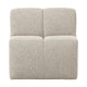 WOOOD Mojo eetkamerbank 84 cm met rugleuning bouclé Beige Melange