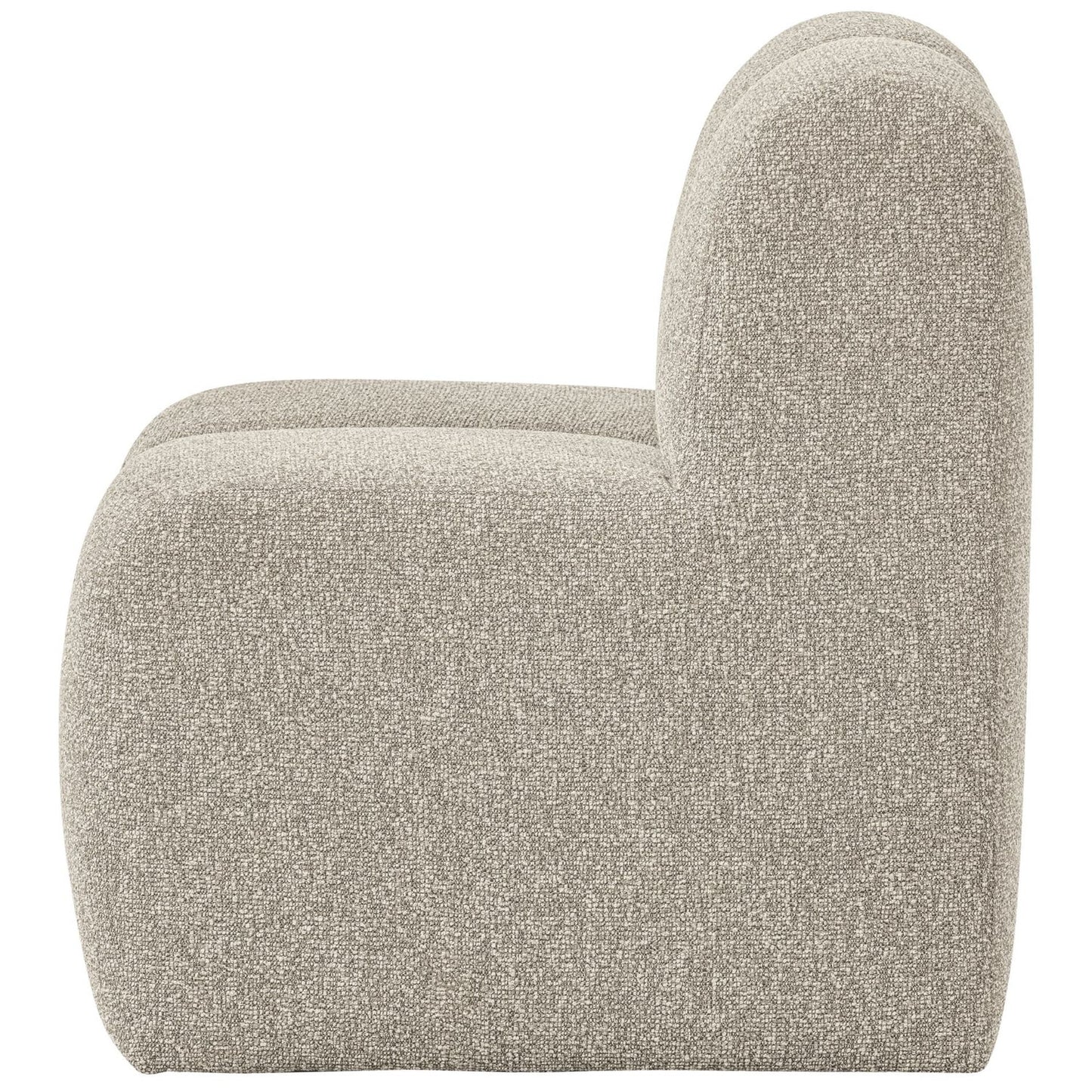 WOOOD Mojo eetkamerbank 84 cm met rugleuning bouclé Beige Melange