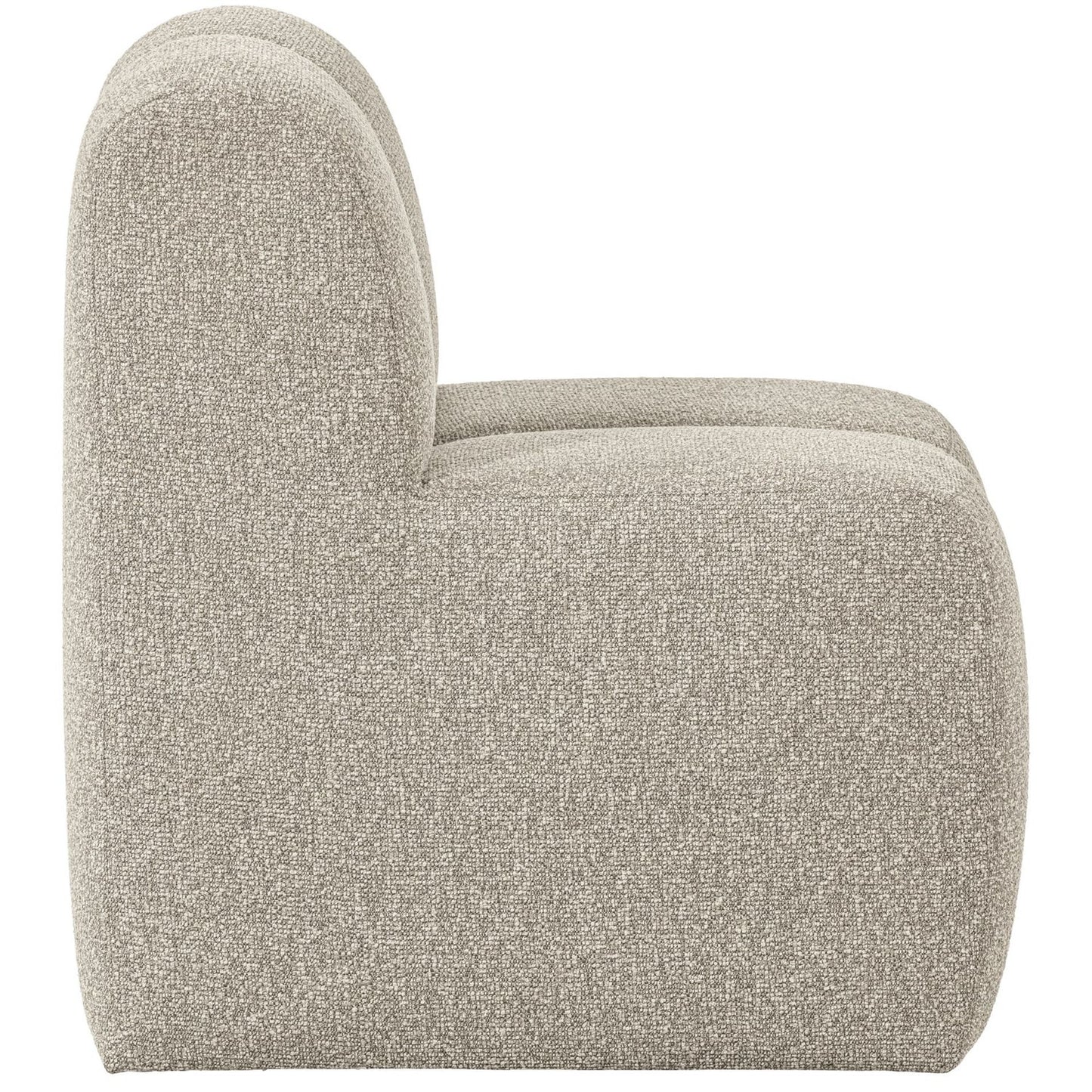WOOOD Mojo eetkamerbank 84 cm met rugleuning bouclé Beige Melange