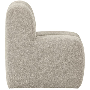 WOOOD Mojo eetkamerbank 84 cm met rugleuning bouclé Beige Melange