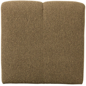 WOOOD Mojo eetkamerbank 84 cm met rugleuning bouclé Geel/Bruin Melange