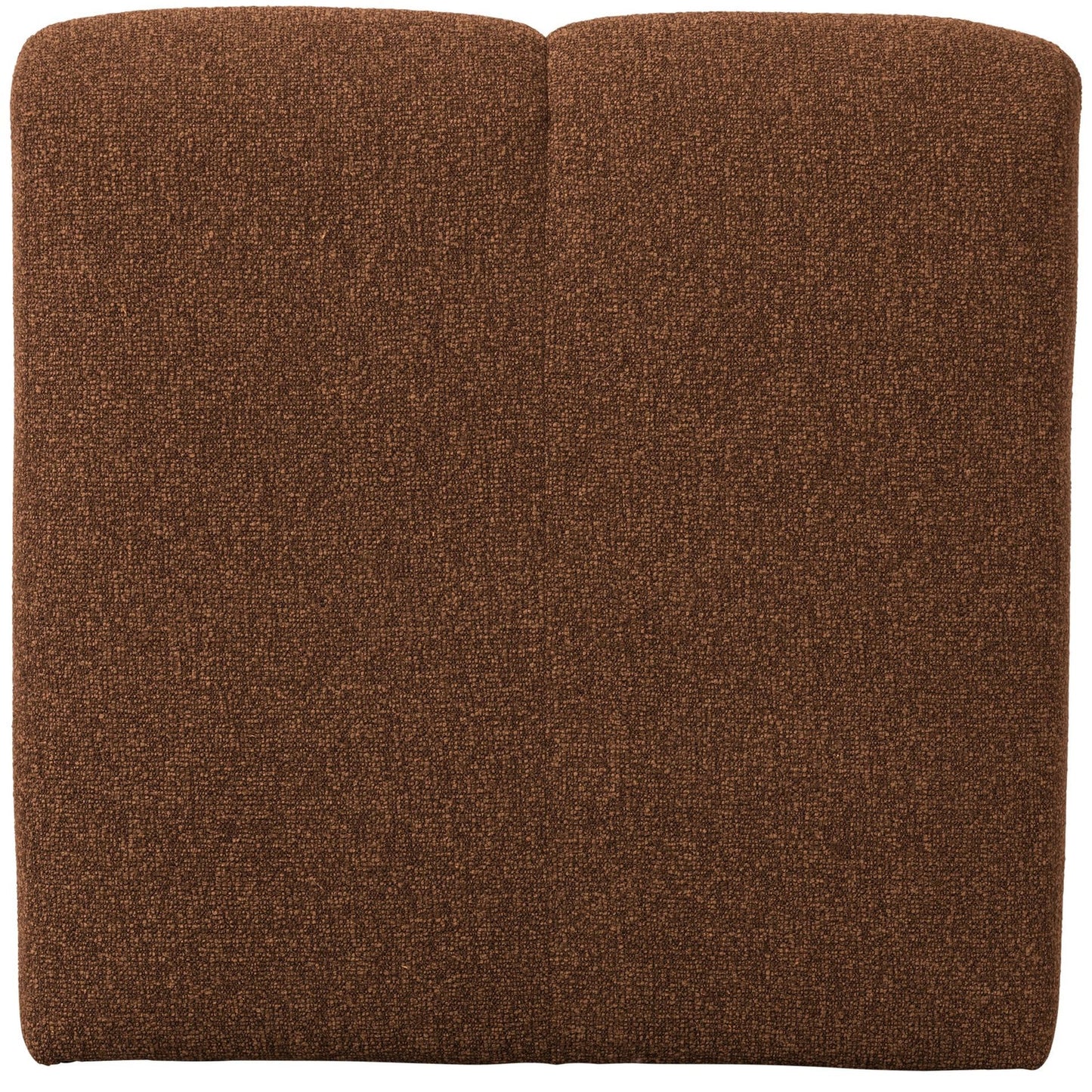 WOOOD Mojo eetkamerbank 84 cm met rugleuning bouclé Roestbruin Melange